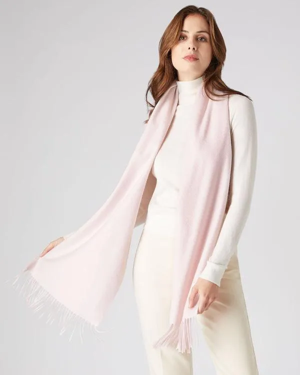 WomenMen Unisex Large Woven Cashmere ScarfIn Quartz Pink Quartz Pink NPeal Cashmere Scarves