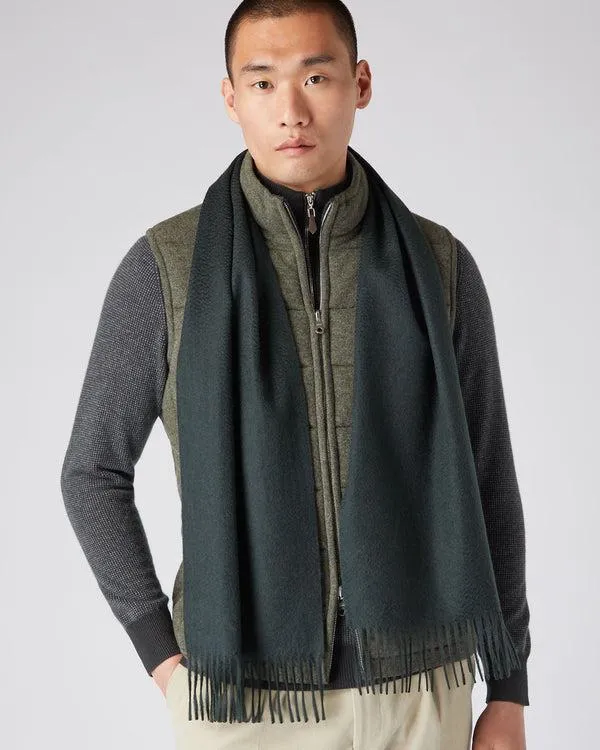 WomenMen Unisex Woven Cashmere ScarfIn Dark Green Dark Green NPeal Cashmere Scarves