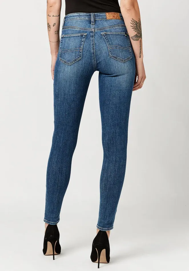 Women Mid Rise Skinny Alexa Jeans Indigo Buffalo David Bitton Mid Rise Skinny Alexa