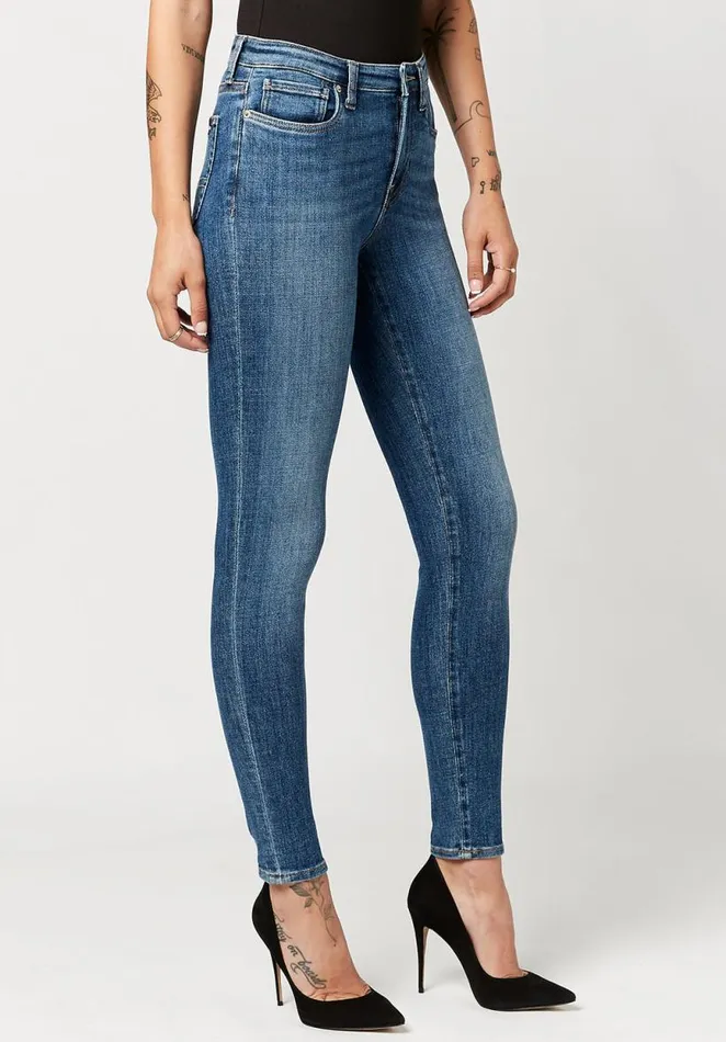 Women Mid Rise Skinny Alexa Jeans Indigo Buffalo David Bitton Mid Rise Skinny Alexa