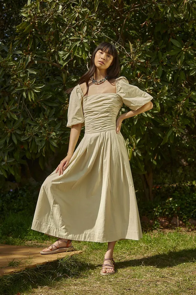 Women Midi Dresses Free People Ain039t She A Beaut Midi Dress Opal Silk