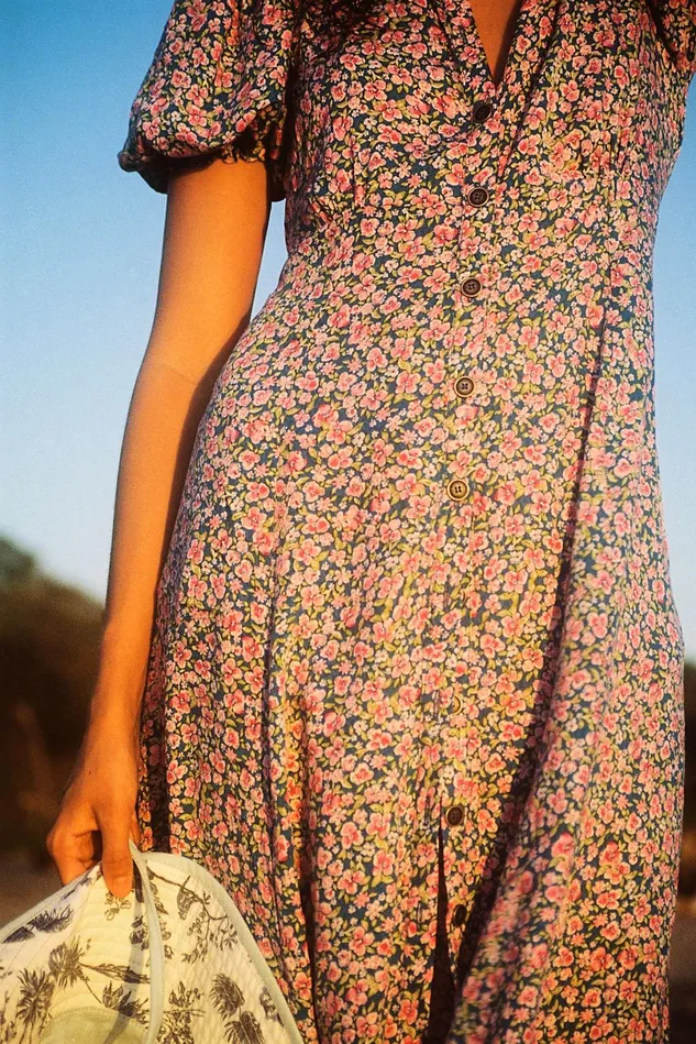 Women Midi Dresses Free People Debbie Jean Shirtdress Blue