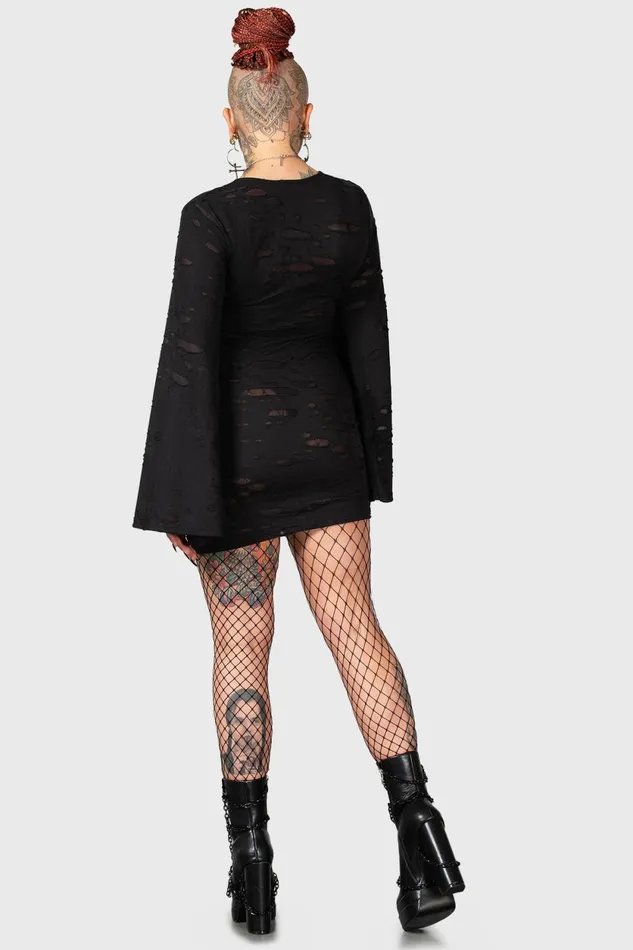 Women Mini Killstar Decaying Dress