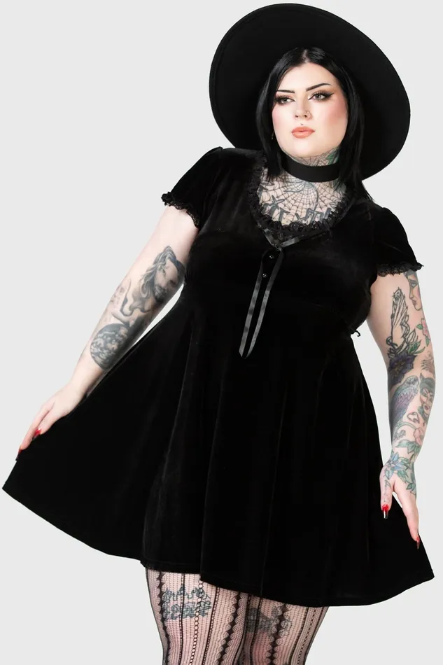 Women Mini Killstar Heather Babydoll Dress B