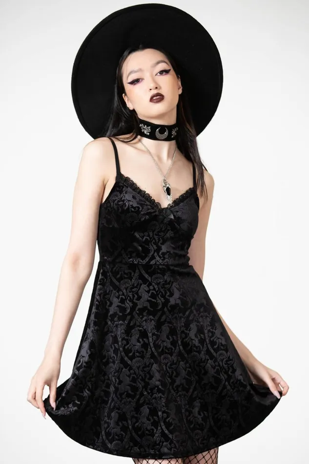 Women Mini Killstar Mistress Of Mayhem Skater Dress B