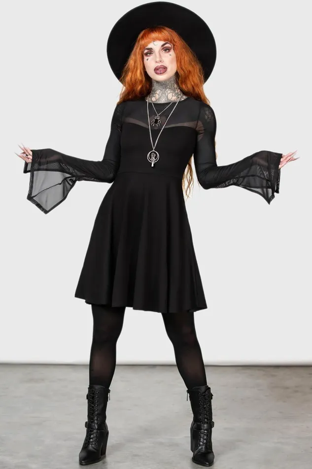 Women Mini Killstar Struck By Night Dress