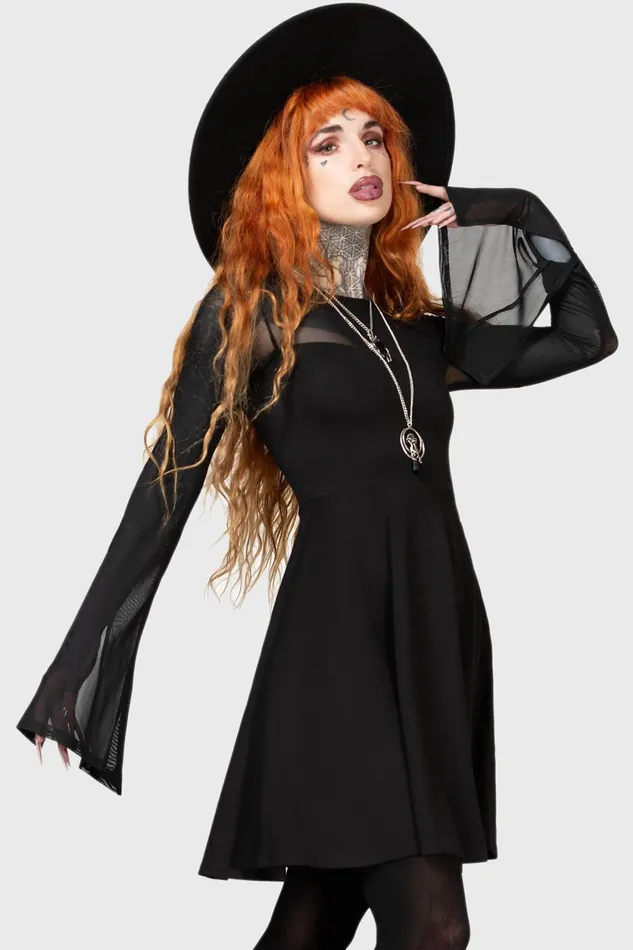 Women Mini Killstar Struck By Night Dress