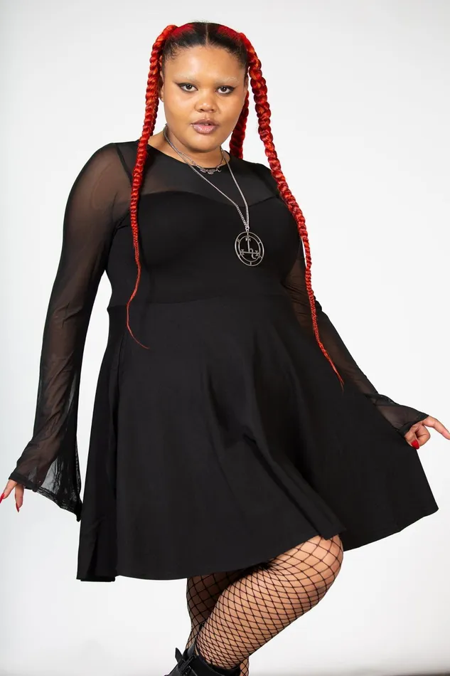 Women Mini Killstar Struck By Night Dress
