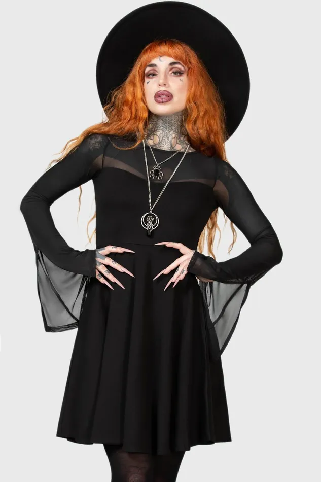 Women Mini Killstar Struck By Night Dress