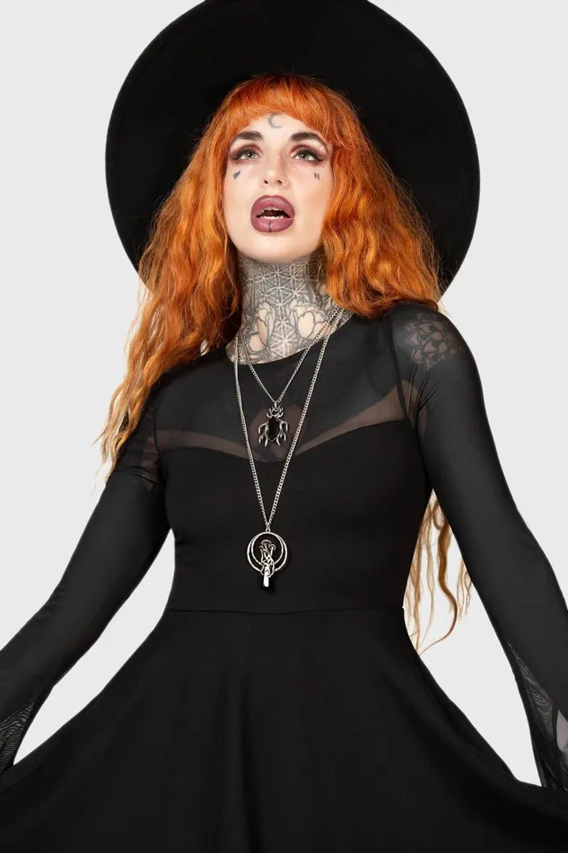 Women Mini Killstar Struck By Night Dress