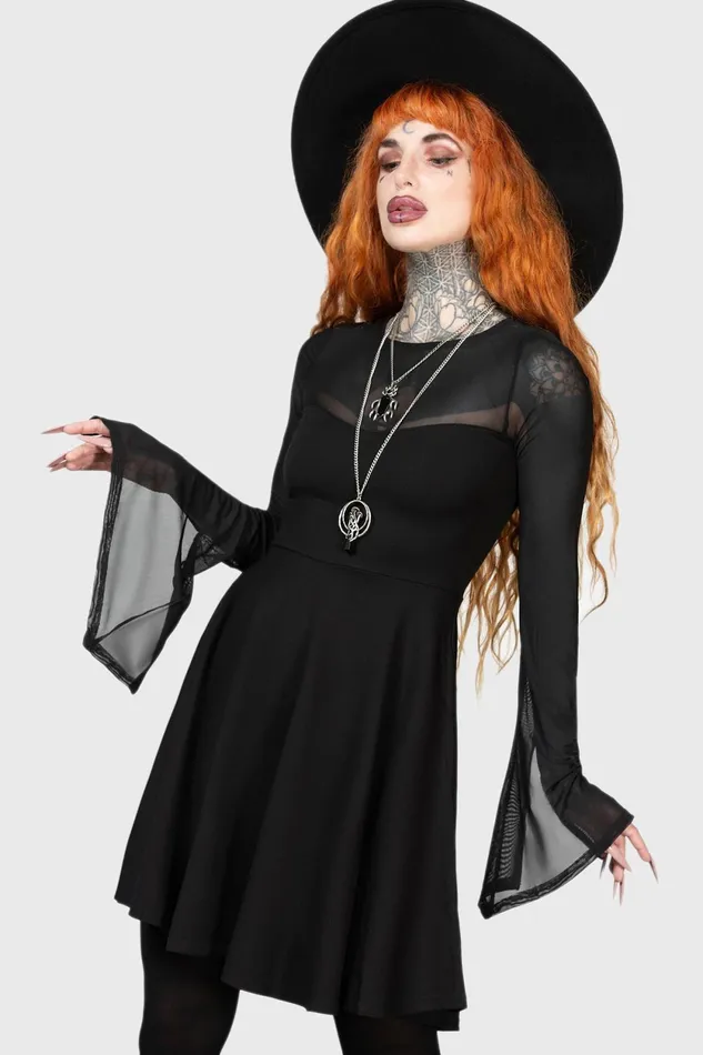 Women Mini Killstar Struck By Night Dress