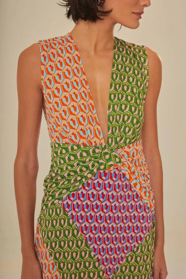 Women Mixed Cashew Knot Maxi Dress Caju Mix FARM Rio Maxi Dresses
