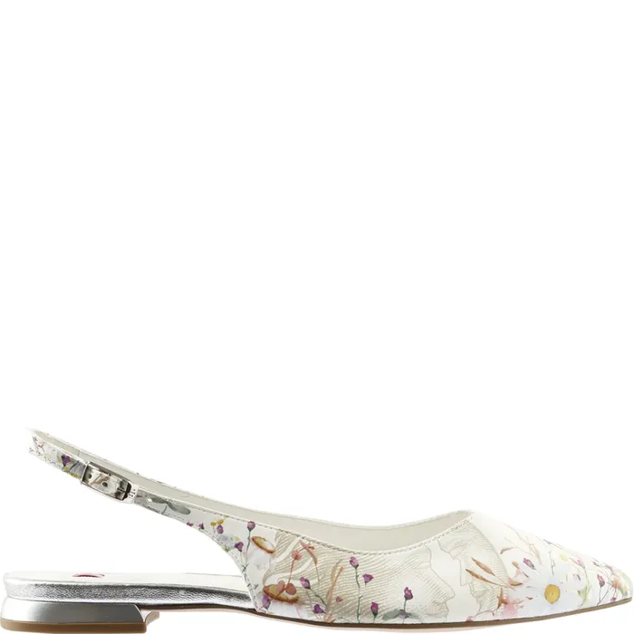 Women Mona Slingballerinas White Multi HGL Slingballerinas