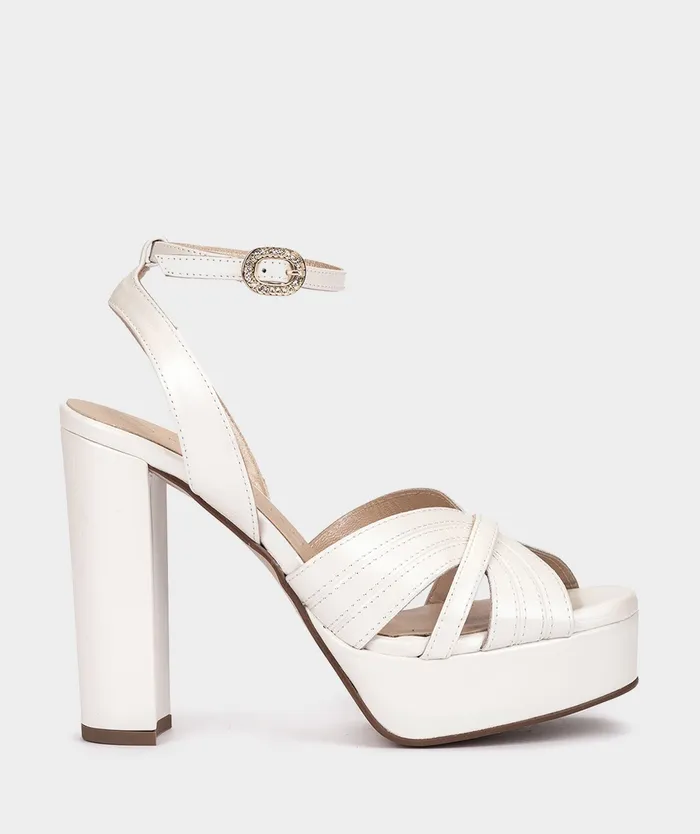 Women Montefioralle White 8211 Heeled Sandals Pedro Miralles