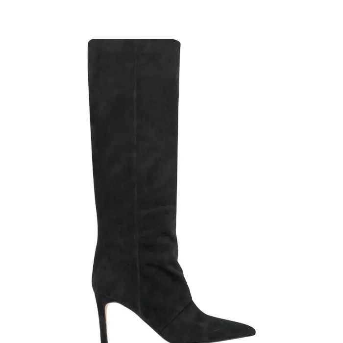 Women Narysa Dress Boot Black Suede Marc Fisher Dress Boots
