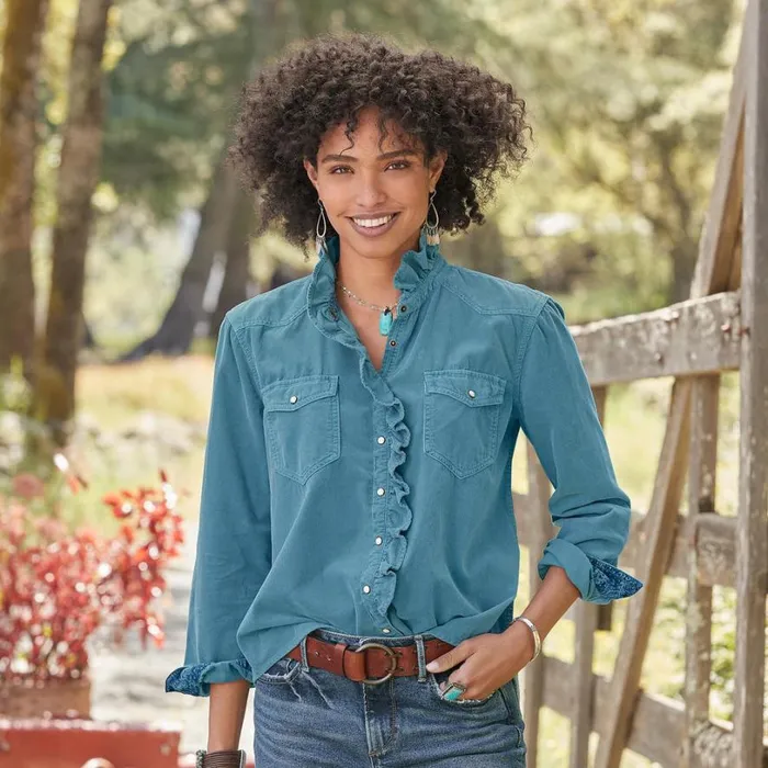 Women Ombeline Corduroy Shirt Marshmallow Sundance Catalog Tops Women Ombeline Corduroy Shirt Marshmallow Sundance Catalog Tops