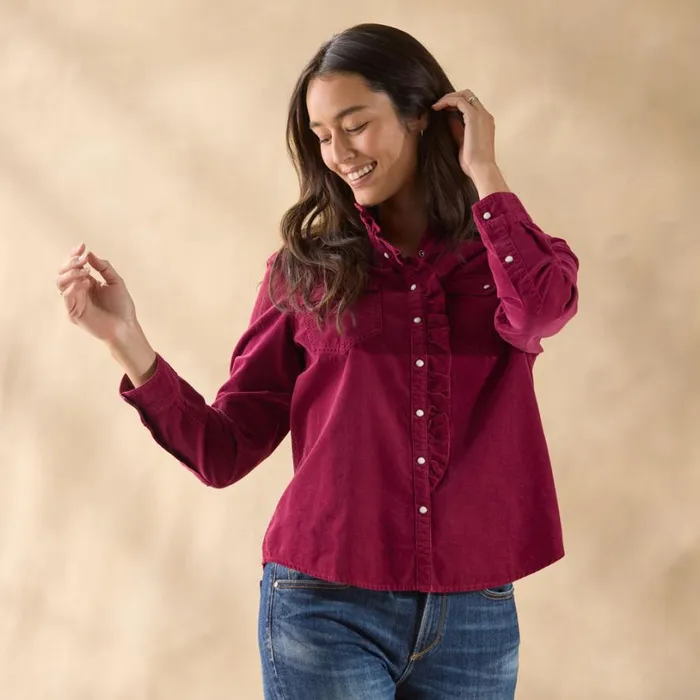 Women Ombeline Corduroy Shirt Marshmallow Sundance Catalog Tops Women Ombeline Corduroy Shirt Marshmallow Sundance Catalog Tops
