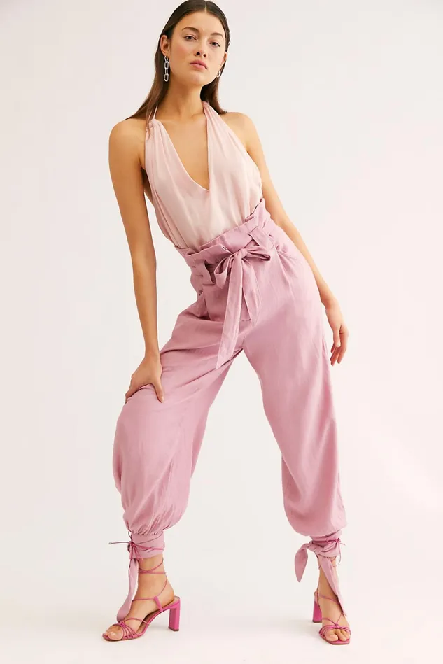 Women Pants Free People Big Chill Pants Creme Pink