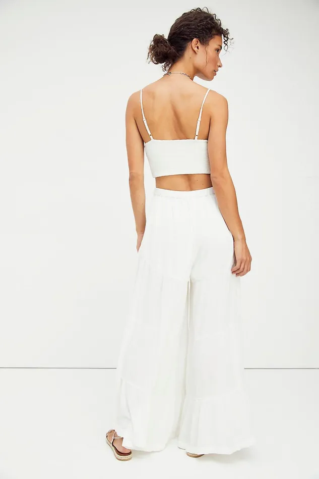 Women Pants Free People Sun Set Egret