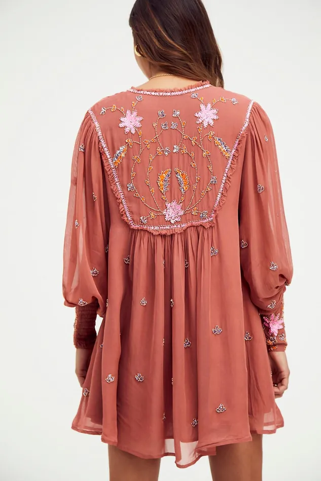 Women Party Dresses Free People Bali Golden Sun Dress Big Bloom Combo