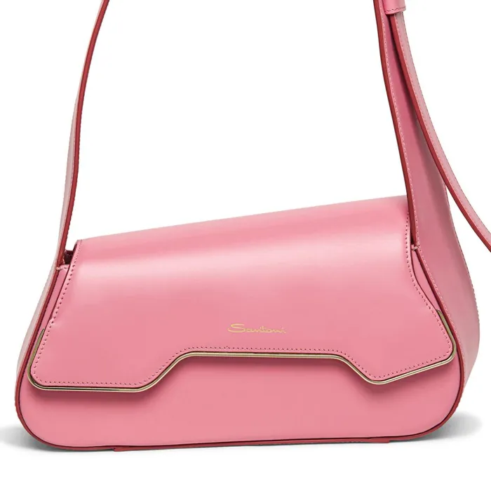 Women Pink Leather Thepluto Bag Santoni Bags