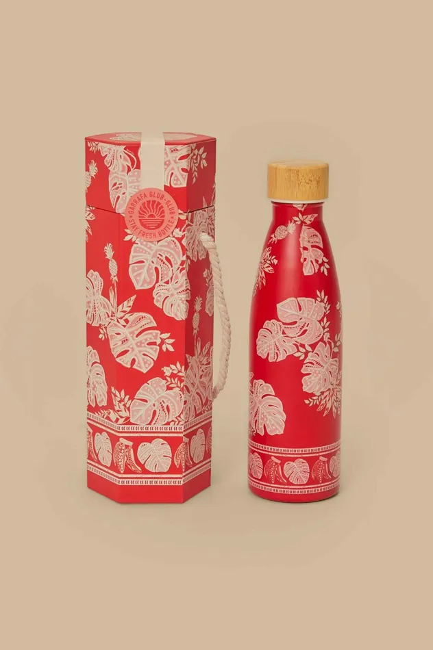 Women Red Leaf Stay Fresh Bottle Multi FARM Rio Gifts