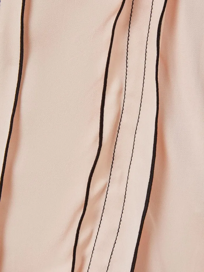 Women Reiss Blouses and Shirts Mia Contrast Trim Ruffle Blouse Nude