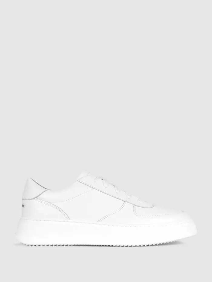 Women Reiss Brands Footwear Leather Marais Trainers White