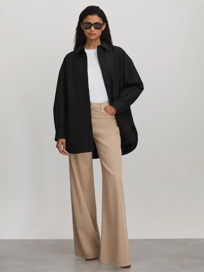 Women Reiss Coats Edition Padded Shirt Jacket Black