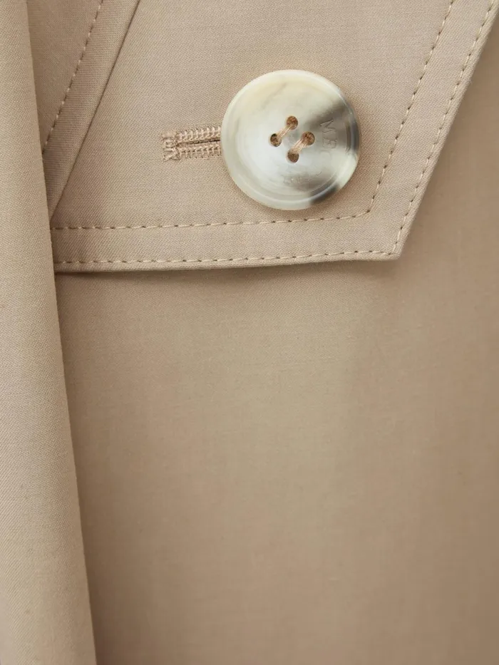 Women Reiss Coats Mid Length Trench Coat Beige