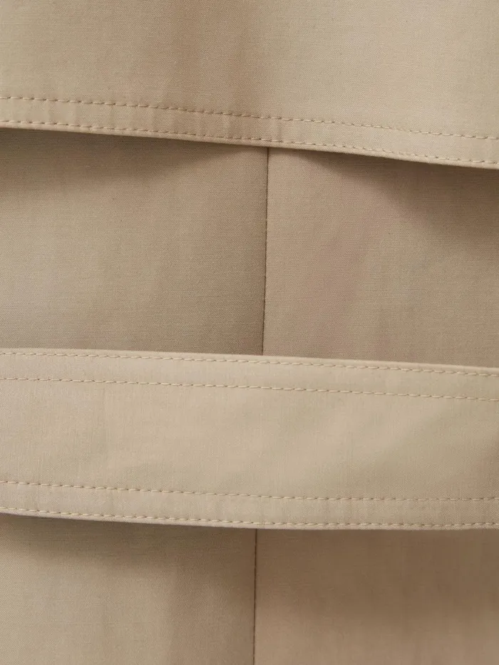 Women Reiss Coats Mid Length Trench Coat Beige