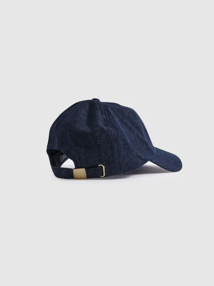 Women Reiss Hats Gloves and Scarves Nancy Denim Baseball Cap Blue