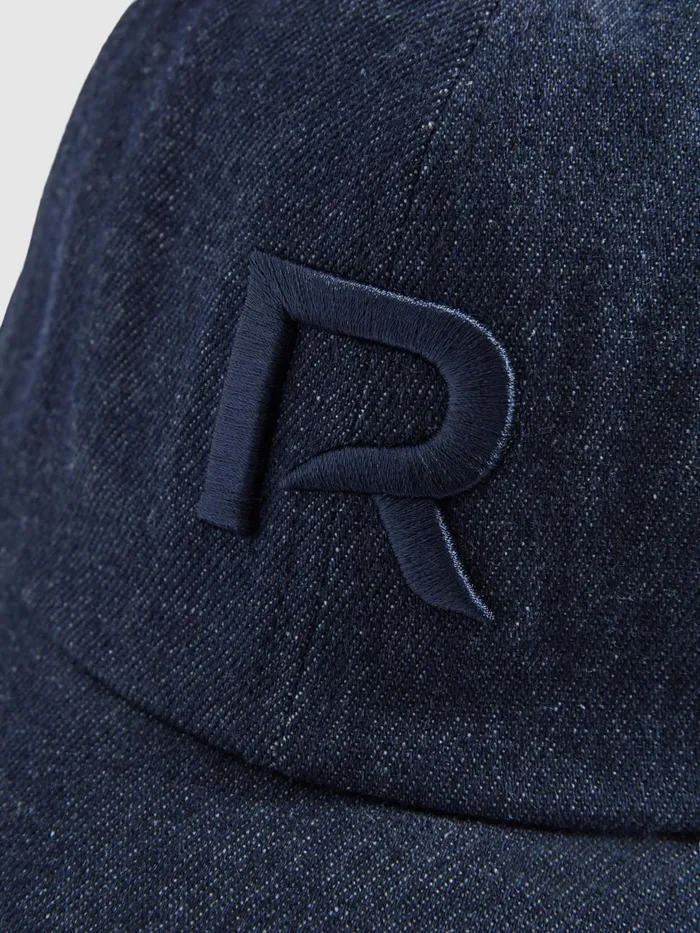 Women Reiss Hats Gloves and Scarves Nancy Denim Baseball Cap Blue