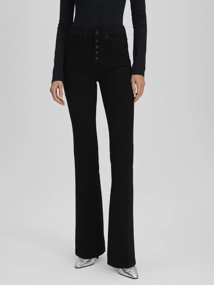 Women Reiss Jeans American Good American Flared Jeans Black