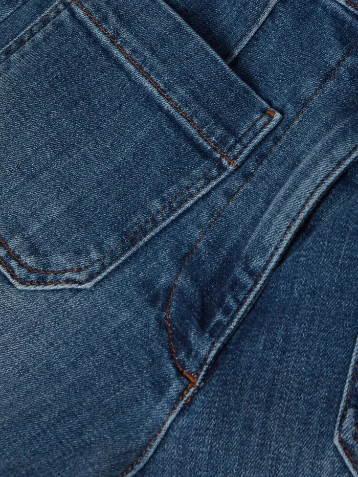 Women Reiss Jeans Kira Front Pocket Wide Leg Jeans Mid Blue