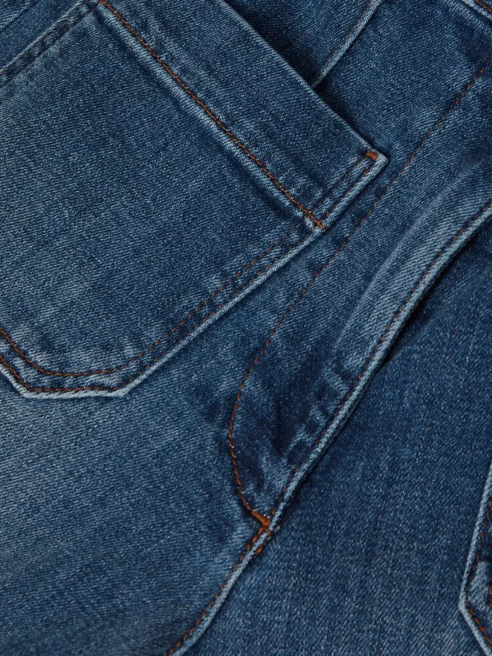 Women Reiss Jeans Kira Front Pocket Wide Leg Jeans Mid Blue