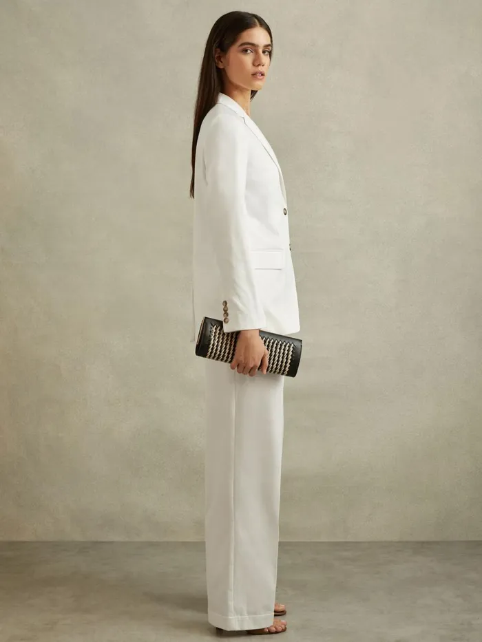 Women Reiss Suits and Tailoring Harper Tailored Single Breasted Suit Blazer White Women Reiss Suits and Tailoring Harper Tailored Single Breasted Suit Blazer White
