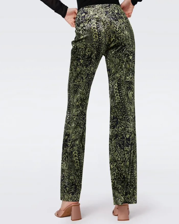 Women Ruthette Velvet Pants Laced Up DVF Pants and Shorts