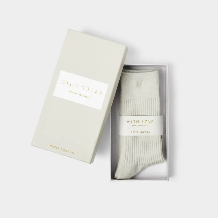Women Scarves and Womenswear Katie Loxton Socks Gift Box In Off White