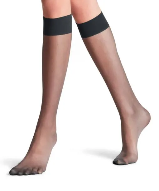Women Seidenglatt 15 DEN Women Kneehigh Socks Graphite FALKE Fullyfashioned Stockings Women Seidenglatt 15 DEN Women Kneehigh Socks Graphite FALKE Fullyfashioned Stockings