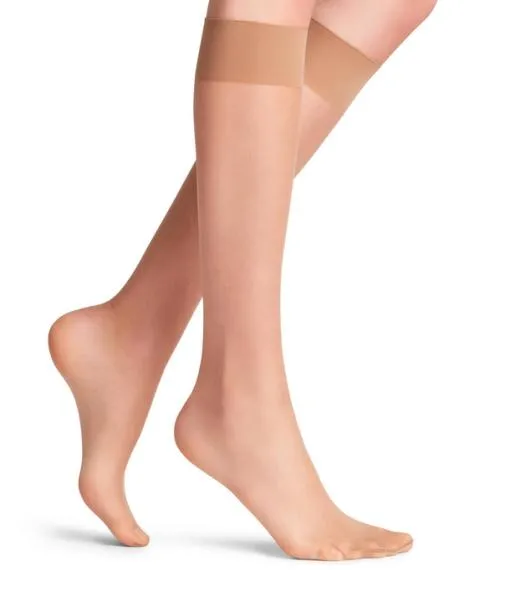 Women Seidenglatt 15 DEN Women Kneehigh Socks Powder FALKE Knee High Socks