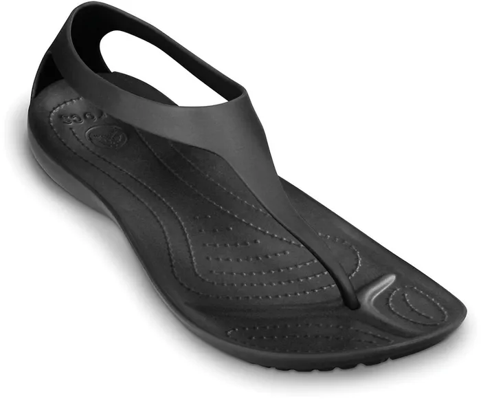 Women Sexi Flip Black Black Crocs Sandals