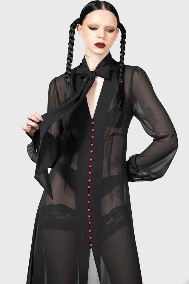 Women Shirt Killstar Cecile Maxi Dress