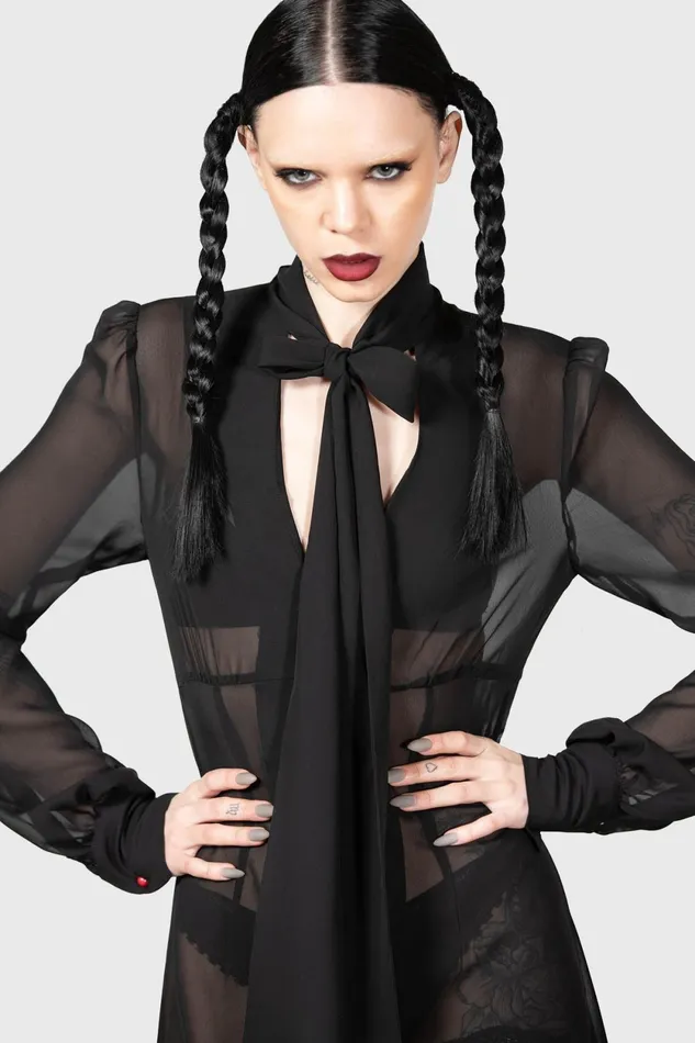 Women Shirt Killstar Cecile Maxi Dress