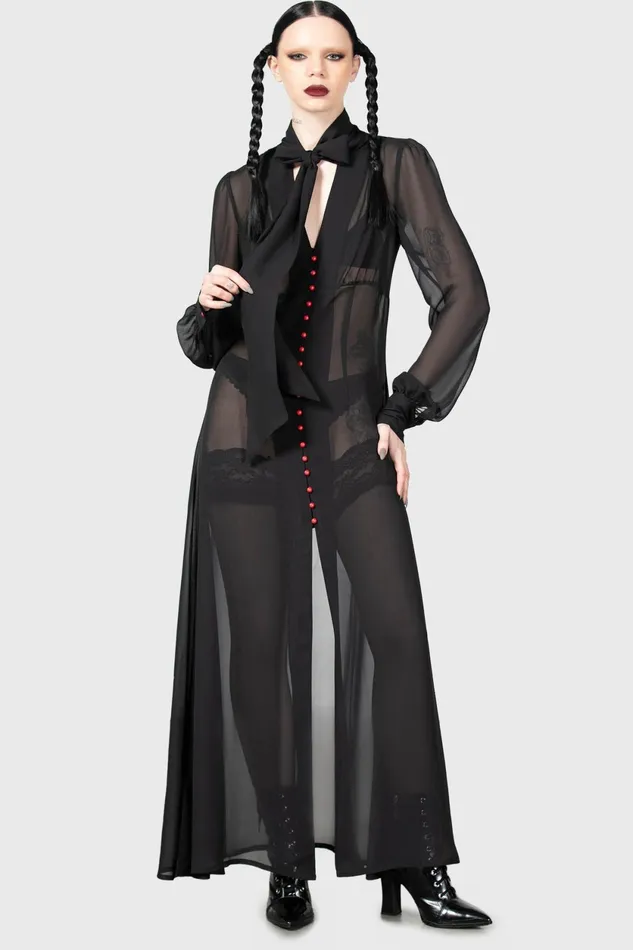 Women Shirt Killstar Cecile Maxi Dress