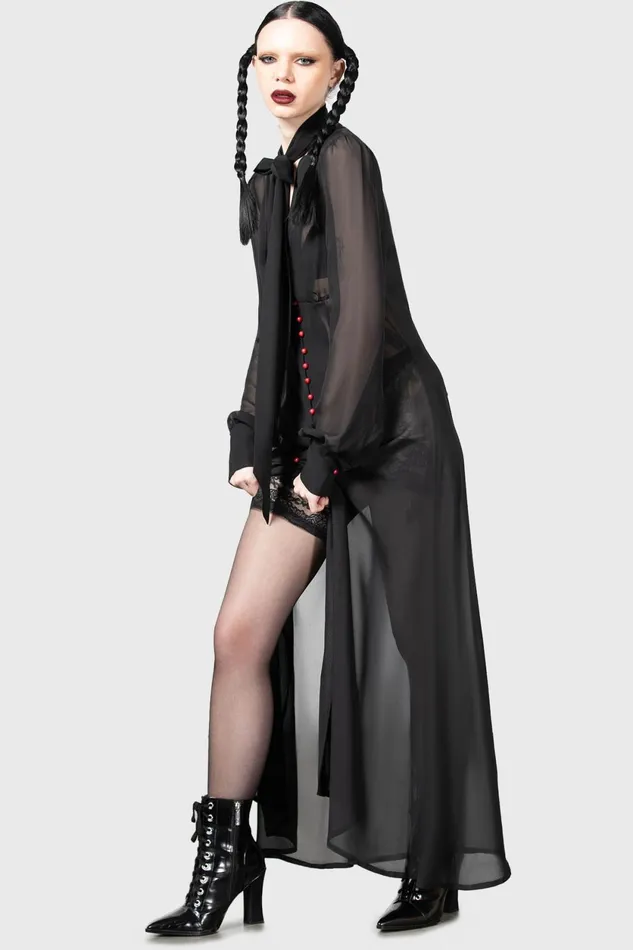 Women Shirt Killstar Cecile Maxi Dress