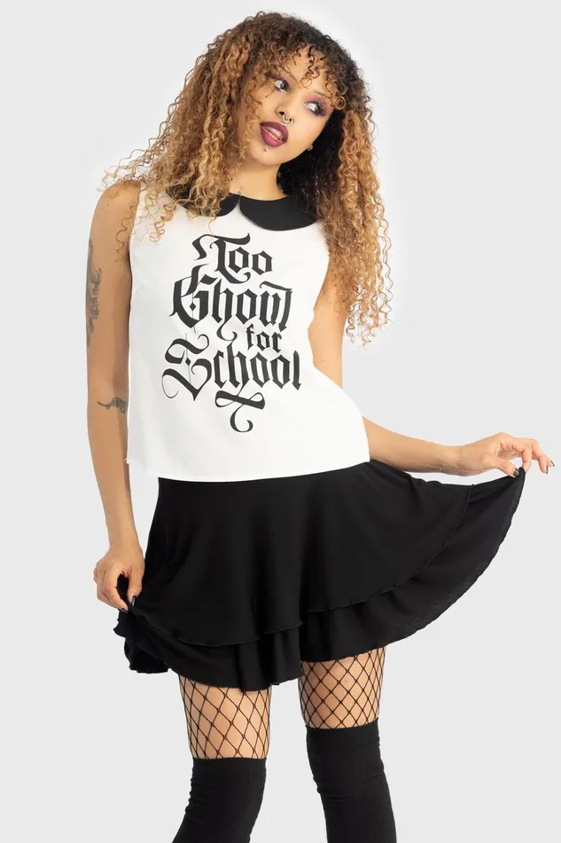 Women Shirts and Blouses Killstar Too Ghoul For School Blouse