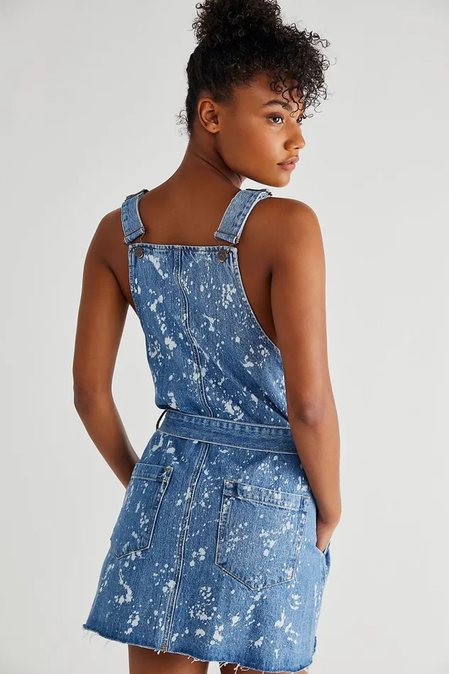 Women Skirts Free People OneTeaspoon Denim Pini Dress Royal Salt