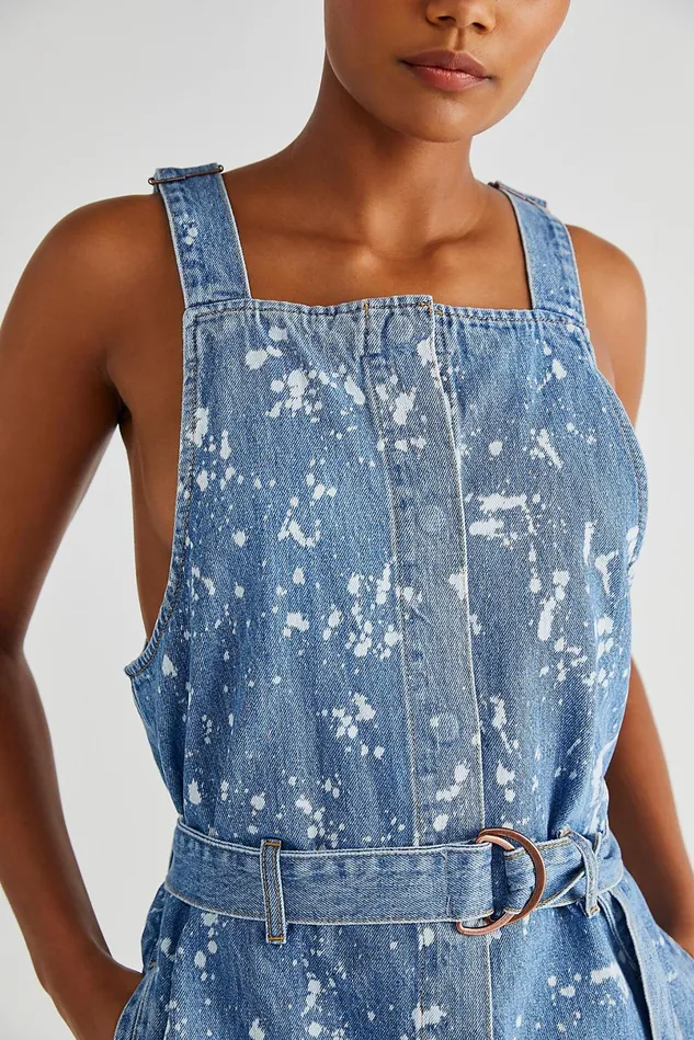 Women Skirts Free People OneTeaspoon Denim Pini Dress Royal Salt
