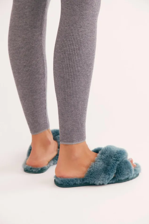 Women Slippers Free People Mayberry Slipper Frosted Deep Teal